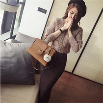 2020 autumn new choke little pepper with the same knitted sweater bag hip long skirt fashion suit skirt womens two-piece set