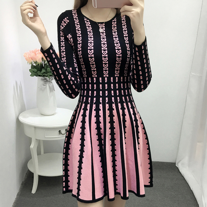 2020 new women's clothing autumn clothes careful machine skirt Slim Knit Inside a ladies' autumn winter with a little fragrant wind