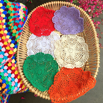Coaster value special 19cm handmade crochet crochet draw yarn round coaster decorative pad support customization