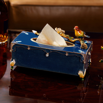 Chinese enamel color paper box Living room dining room Modern simple tissue box American creative paper box custom ornaments