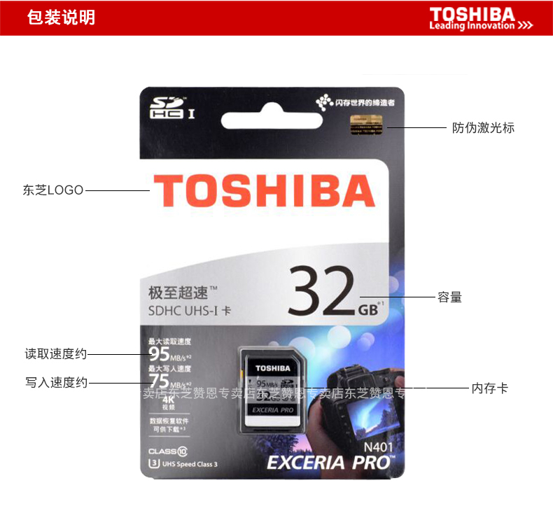 Карта памяти Toshiba SD 32g 95M Карта памяти Toshiba SD 32g 95M