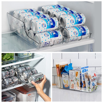 Refrigerator beer beverage storage box kitchen supplies space-saving cans Cola Sprite rack storage box
