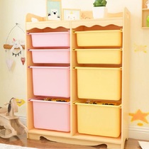 Solid Wood Childrens bookshelves ins bookcase home floor picture book kindergarten baby rack storage rack