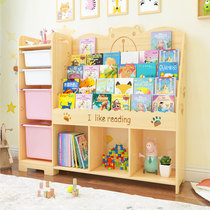Solid Wood Childrens bookshelves ins bookcase home floor picture book kindergarten baby rack storage rack