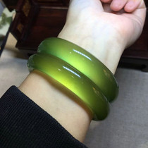 Natural women jade bracelet jade spinach green bracelet Jade 180 material green bracelet live selection