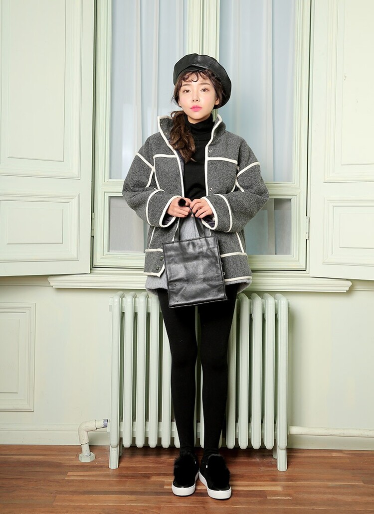 stylenanda-韩版高腰可爱<em>毛呢短裤</em>(<em>制作</em>商品)s