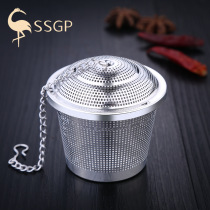 Seasoning ball 304 stainless steel hot pot halogen material box soup seasoning ball large material bag spice cage net brine slag basket