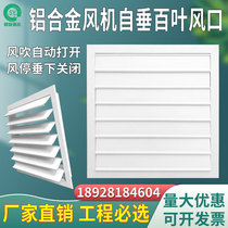 Customized aluminum alloy self-vertical shutters Exhaust air outlet adjustment air supply outdoor rainproof fan ventilation fan ventilator