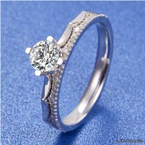 Chengs jewelry 18K gold spot ring holder custom inlaid ring arm crown main stone 30 points