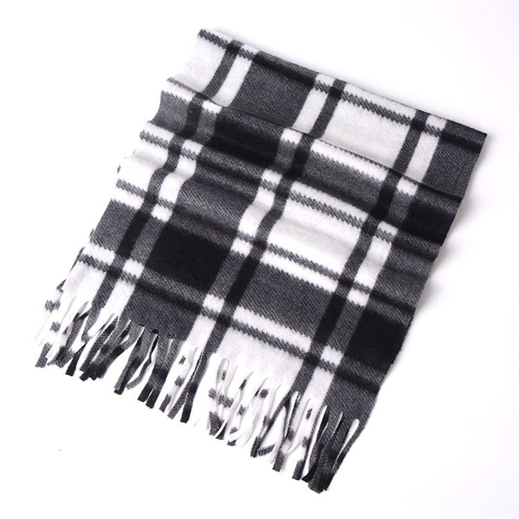 韩版黑白格围巾男女士秋冬季百搭冬天围巾xz105b-w30p3