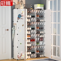 Door shoe cabinet integrated wall home Net red creative super large capacity 2 meters high balcony sunscreen multi-layer shoe rack