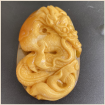 Burmese Yellow Dragon jade dragon brand pendant jade zodiac Dragon Burmese egg yolk Zodiac dragon pendant mens and womens models