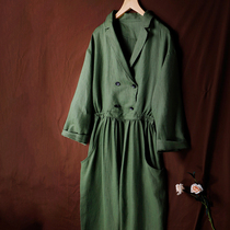 Also handsome and beautiful to fracking high-end natural linen 7 with high waist 9 points Harlan one-piece pants 66620