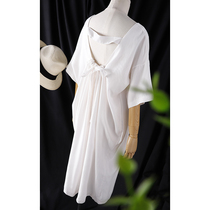 Sexy Back Movie Killing ~ Pendant Smooth pro-skin woman back V collar lacing loose short sleeve dress in dress 67534