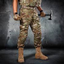 Military fan CP camouflage pants Male slim special forces tactical pants Outdoor field multi-pocket overalls wear-resistant training pants