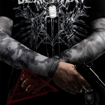 Summer quick-drying stretch camouflage sleeve python pattern sunscreen ice silk flower arm Riding driving outdoor fishing CS arm cover