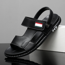 Sandals mens youth summer outdoor wear dual-use 2021 new two-wear soft-soled mens casual trend driving slippers