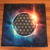 Tarot tablecloth hearty pentagram Crystal cloth Lotus chorean cotton and hemp yoga