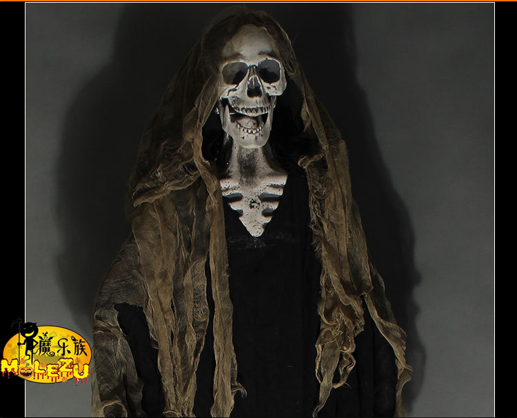 万圣节酒吧密室鬼屋吊鬼恐怖发光鬼叫骷髅吊鬼装饰恶魔僵丧尸