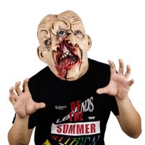 Halloween mask adult terror dress up dress party cos mask full face latex zombie mask