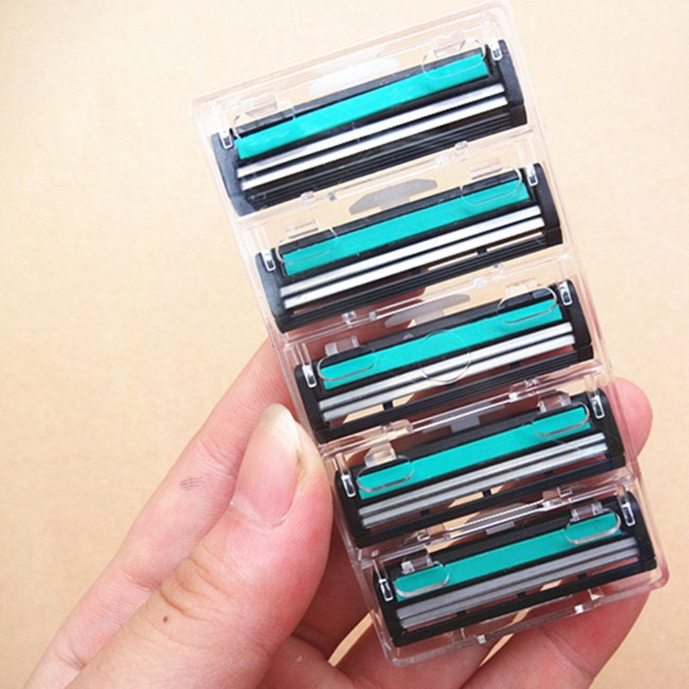 全国包邮 吉利双层手动剃须刀片 男士手动刮胡刀 30刀片送1刀架