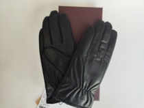Pierre Cardin Goatskin Mens Leather Driving Gloves Repair Hand Touch Screen Warm Thin Velvet Outdoor 804191330B