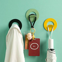 Creative wrought iron Nordic glue adhesive hook kitchen non-trace hook household door hanging clothes hook non-perforated coat hook