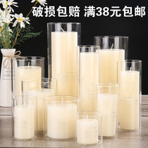 European Candlestick home hotel wedding glass candle holder creative flower arrangement glass ornaments candle Cup high white quality