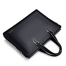 Paul Briefcase Genuine Leather Business Handbag Male Brief Oblique Satchel Leather Bag Crosswalk Big Hand Carry Bag Man