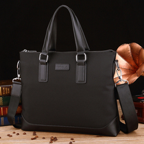 Paul Oxford Cloth Business Handbag Canvas Casual Briefcase Brief Cross Section Single Shoulder Inclined Satchel Mens Bag
