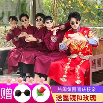 Chinese best man dress wedding wedding best man group costume Brother Group dress dress funny Chinese mantle Tang suit