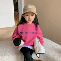 Girl's baby leisure letter headdresser 2022 new child costume children's Korean coat top