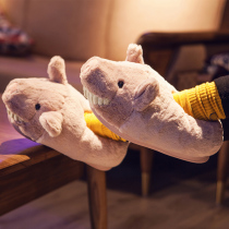 Pig cotton slippers female indoor cute bag with dormitory thick bottom winter warm home cartoon plush home slippers