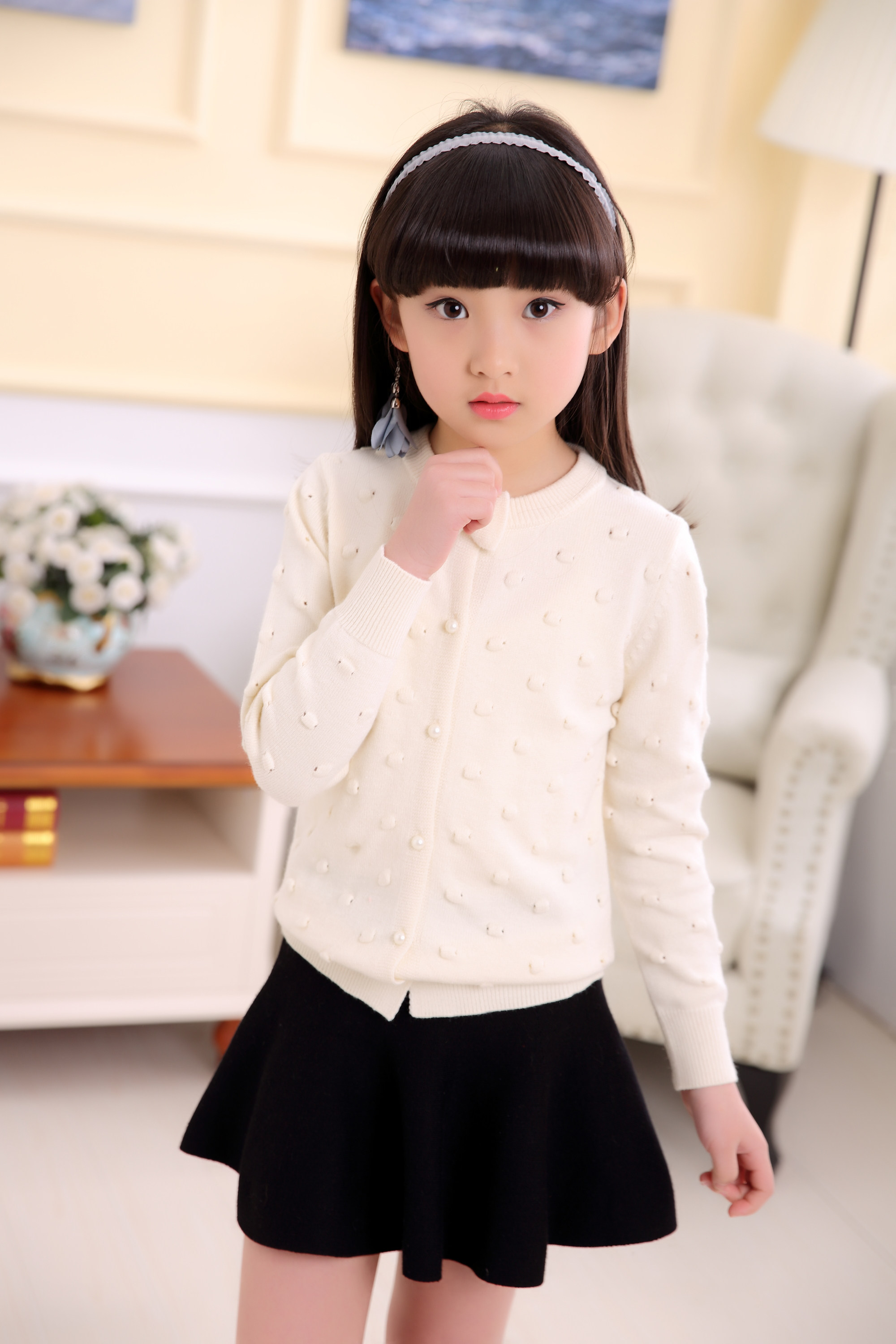 天天特价女童开衫纯棉针织衫2017新款童装外套儿童女孩春秋上衣