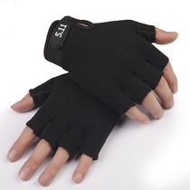 Anti-Chill Fitness New Camouflak Locomotive Autumn Winter Half-Cut Gloves Male Truffle Finger Black Game Halfload Finger Strap