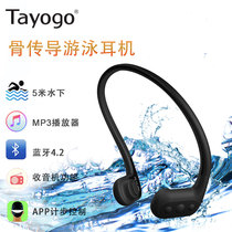Tayogo W02 bone conduction Bluetooth waterproof swimming headset sports Wireless Non-ear bone sensor hanging binaural