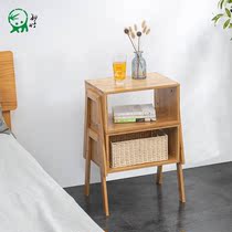Bed head cabinet minimalist modern Mini small Easy Nordic Nan Bamboo bedroom with storage storage bedside cupboards