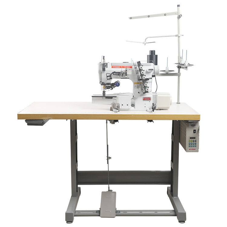 three-needle five-thread automatic trimming interlo sewing machine, electric industrial sewing machine, small square head hammer, new thiness