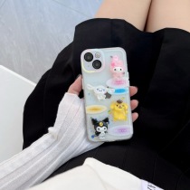 Applicable apple 13Pro jade Gui dog mobile phone shell iphone12 11 transparent protective sheath shell cute cartoon