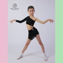 ARTDANCE Latin dance with less children Summer new inclined shoulder streaming Susuit female childrens practice suit A03