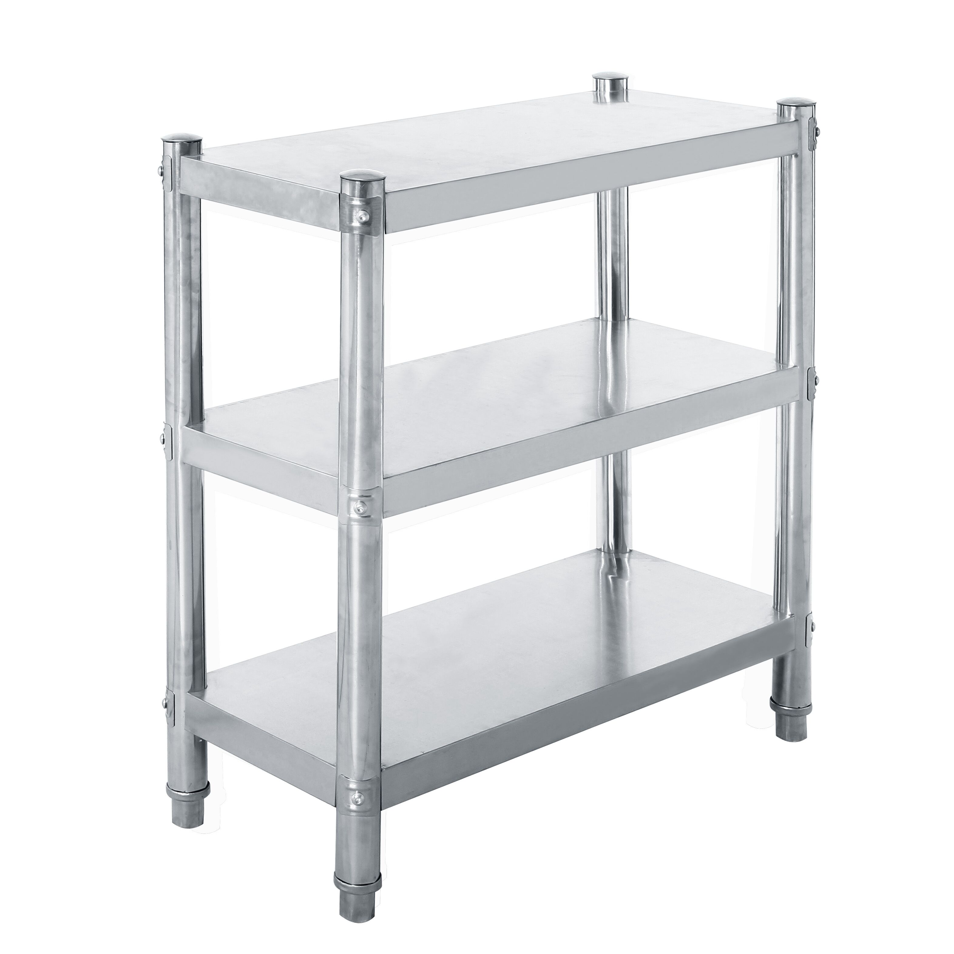 不锈钢货架厨房置物架微波炉架3层收纳整理架三层加厚烤箱架包邮