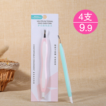 4 double-headed dual-use V-shaped dead skin forks manicure exfoliating safety sharp dead skin pile manicure tools