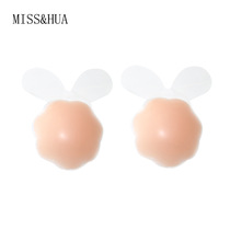 New cartoon rabbit ear bra silicone ultra-thin cup big chest patch special chest patch gathered to pull thin invisible breast patch