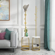 Jin Sheng Da Nordic creative coat rack Living room shelf Bedroom floor hanger Light luxury Wrought iron coffee table Household