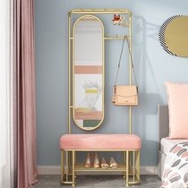 Shoe stool Home door shoe rack can sit strong and wear shoe stool Small wall-to-door clothing stool Nordic art