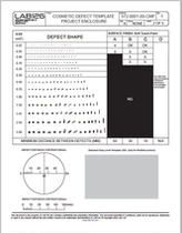 LAB126-572-0001-00-CMF-1 International point gauge A4 point gauge wire gauge comparison card Stain detection card