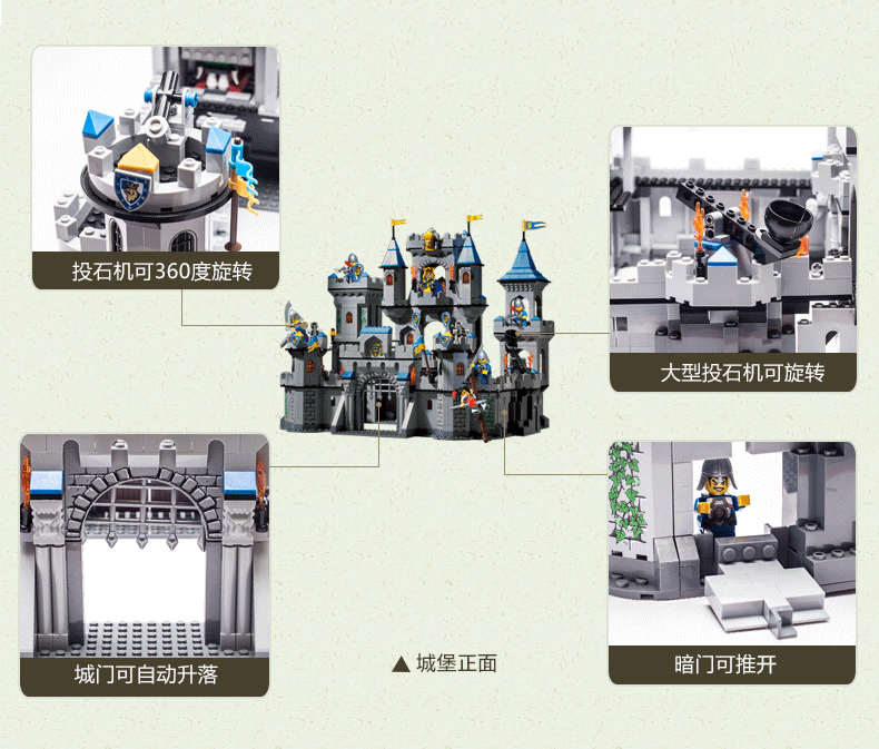Купить Лего, Кубики Совместимый с LEGO просвещения Король Лев замок ...