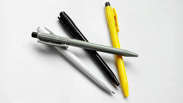 特价办公 按动圆珠笔 油笔批发蓝色超流畅原子笔 批发包邮0.7mm