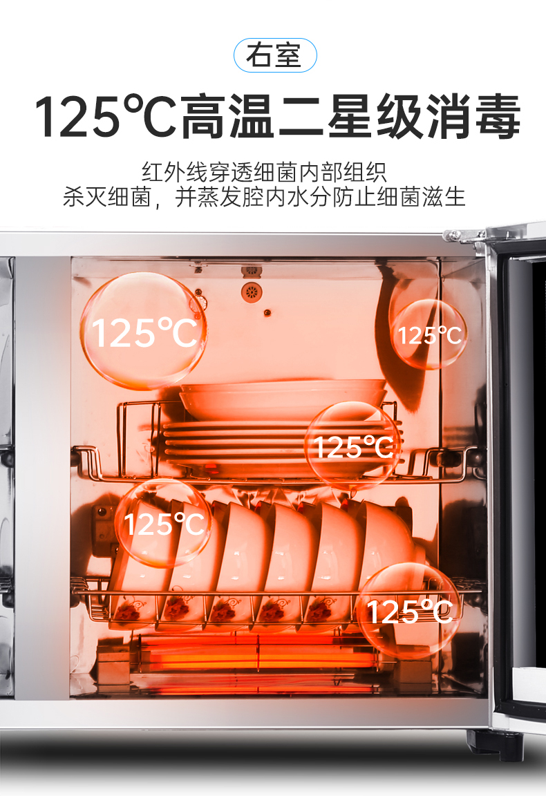 万宝消毒柜家用小型高温碗筷毛巾柜壁挂式台式双门幼儿园消毒碗柜