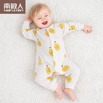 Antarctic baby jumpsuits men and women Baby climbing clothes in four seasons with cotton long sleeve newborn Ha clothes thin
